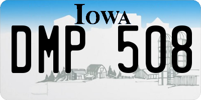 IA license plate DMP508