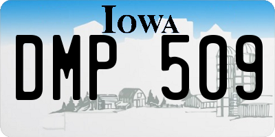 IA license plate DMP509