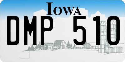 IA license plate DMP510