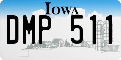 IA license plate DMP511