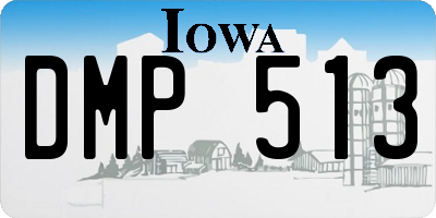 IA license plate DMP513