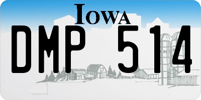 IA license plate DMP514