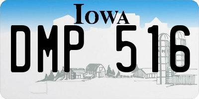 IA license plate DMP516