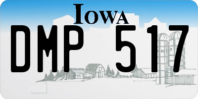 IA license plate DMP517
