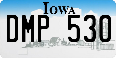IA license plate DMP530