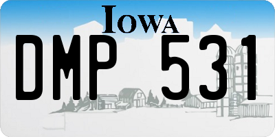 IA license plate DMP531