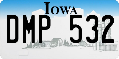 IA license plate DMP532