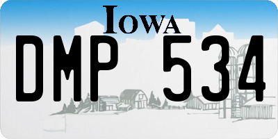 IA license plate DMP534