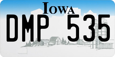 IA license plate DMP535
