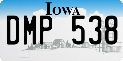 IA license plate DMP538