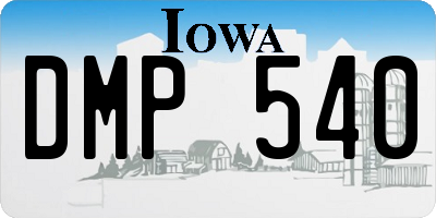 IA license plate DMP540