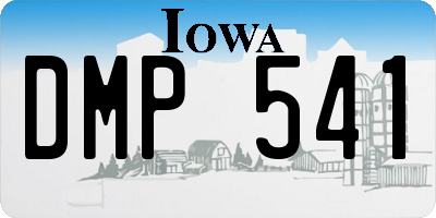 IA license plate DMP541