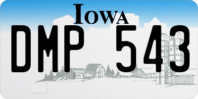 IA license plate DMP543