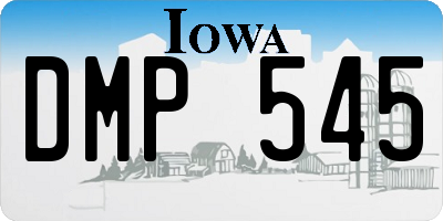 IA license plate DMP545