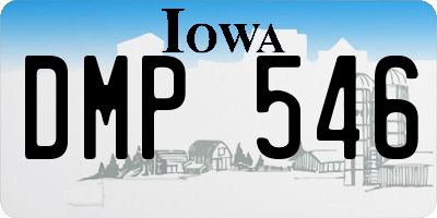 IA license plate DMP546