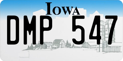 IA license plate DMP547