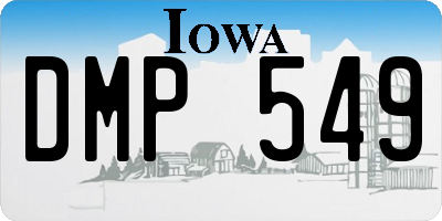 IA license plate DMP549