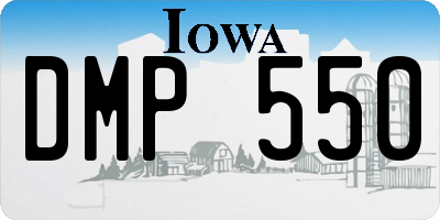 IA license plate DMP550