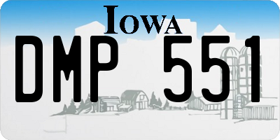 IA license plate DMP551