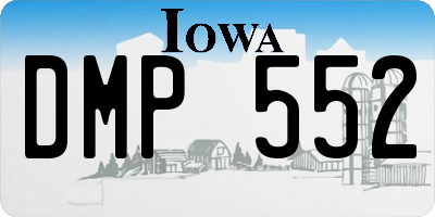 IA license plate DMP552