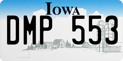 IA license plate DMP553
