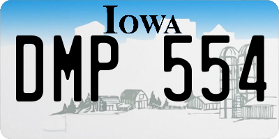 IA license plate DMP554