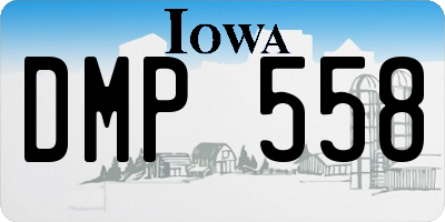 IA license plate DMP558