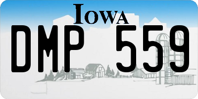 IA license plate DMP559