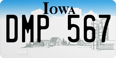 IA license plate DMP567