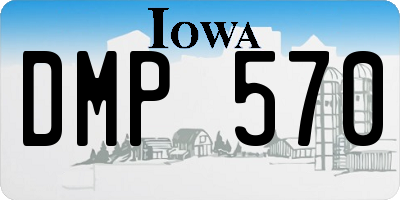 IA license plate DMP570