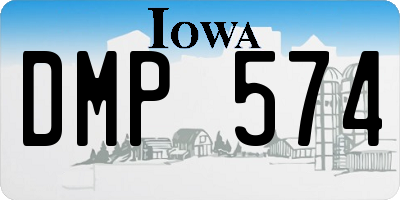IA license plate DMP574