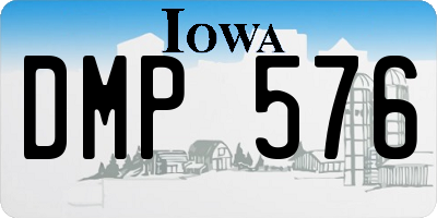 IA license plate DMP576
