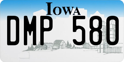 IA license plate DMP580