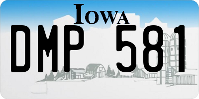 IA license plate DMP581