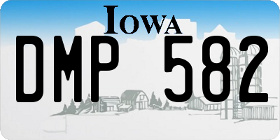 IA license plate DMP582