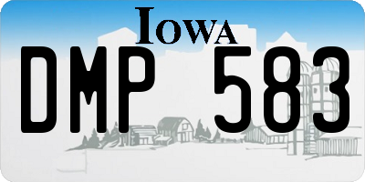 IA license plate DMP583