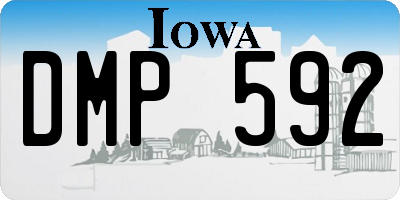 IA license plate DMP592