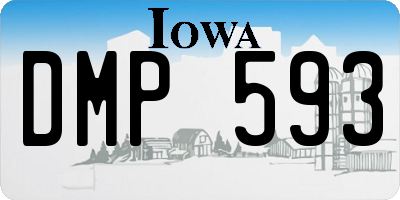 IA license plate DMP593