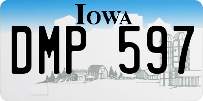 IA license plate DMP597