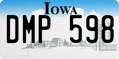 IA license plate DMP598