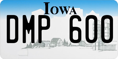 IA license plate DMP600