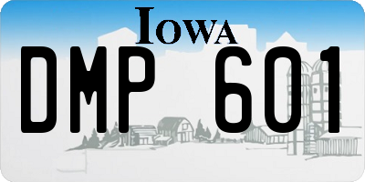 IA license plate DMP601