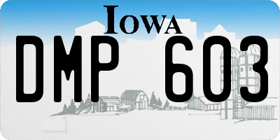 IA license plate DMP603