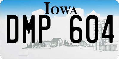 IA license plate DMP604