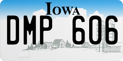 IA license plate DMP606