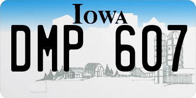 IA license plate DMP607