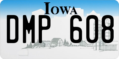 IA license plate DMP608