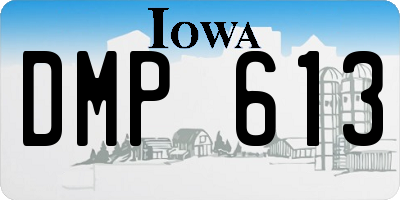 IA license plate DMP613