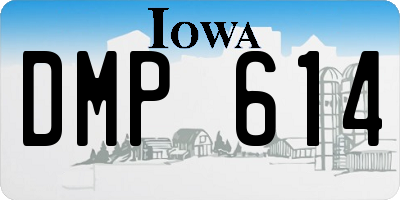 IA license plate DMP614