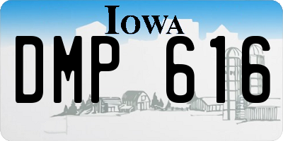 IA license plate DMP616